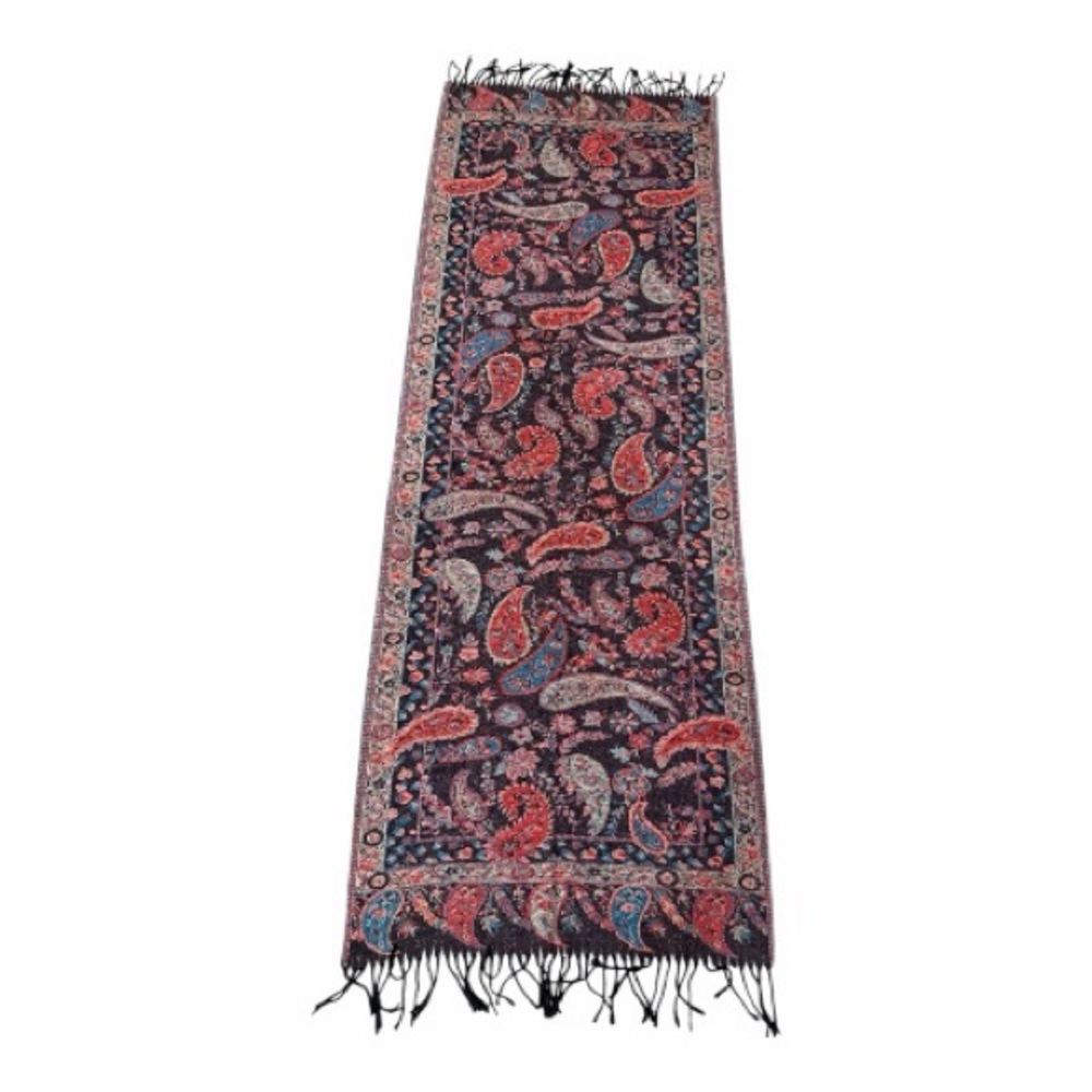 Adrienne Vittadini Paisley Jacquard Fringe Scarf Shawl Wrap 70 x 25 inches NWT - Picture 7 of 7